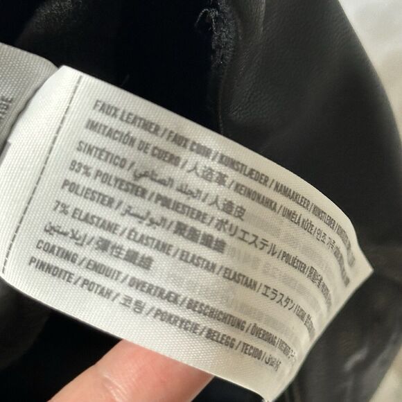 HOLLISTER faux leather fleece lined Pant leggings black XL - Picture 10 of 12